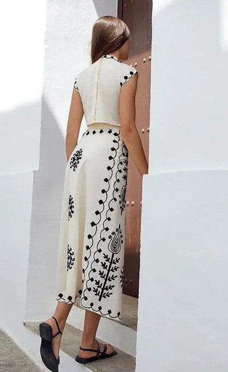 Camilla - Geprinte Set Top en Rok