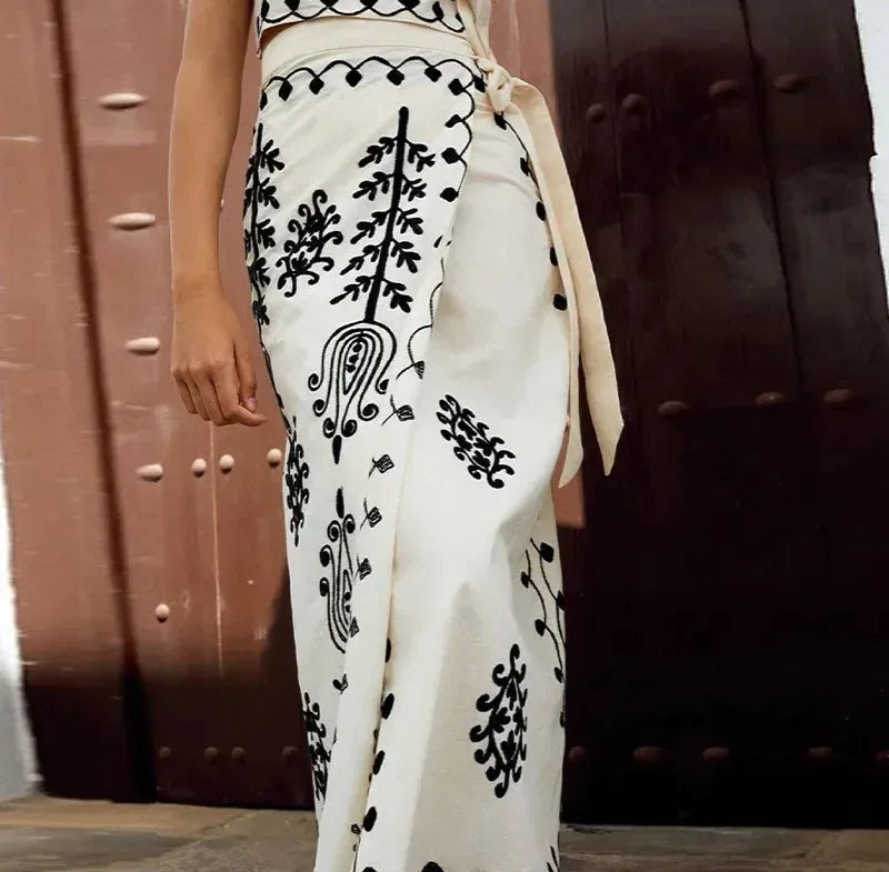 Camilla - Geprinte Set Top en Rok