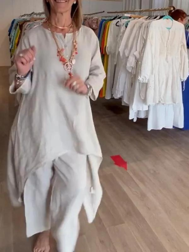 Pohodlná lněná souprava