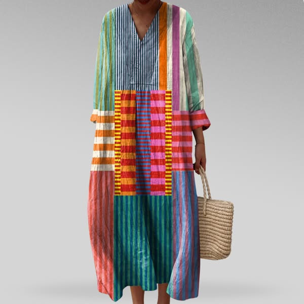 Carla | Elegante geometrische jurk